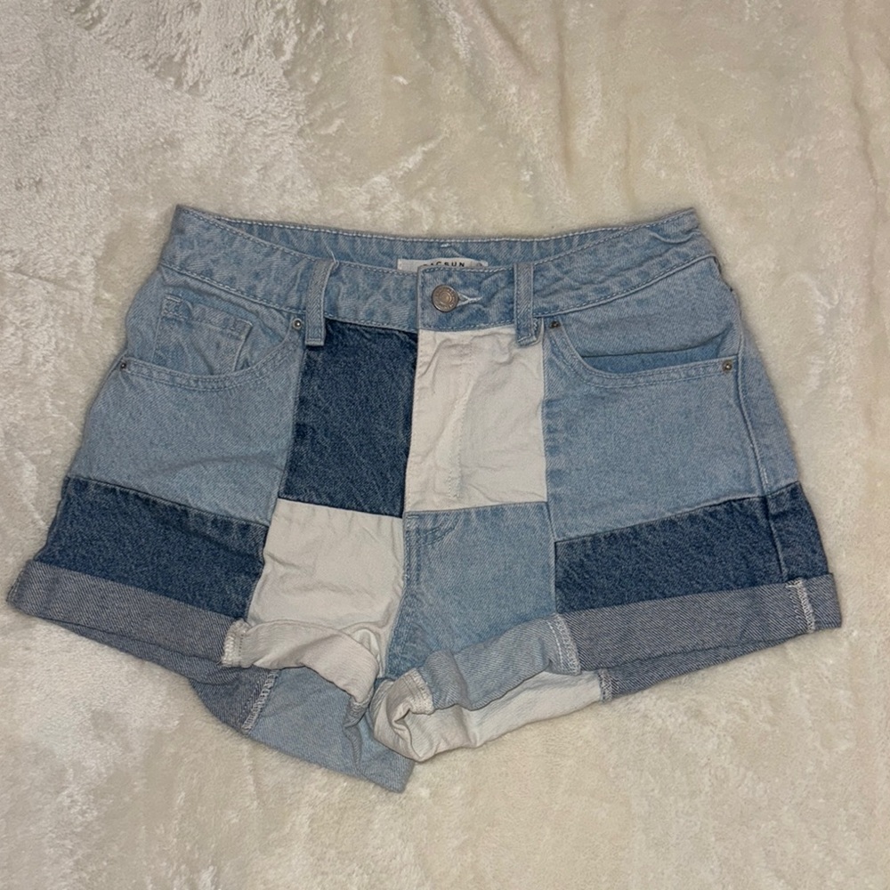 Pacsun Patchwork Denim Shorts